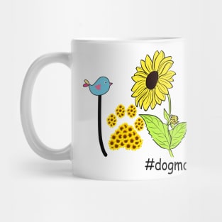 Love Bird Sunflower Dog Mom Life Mug